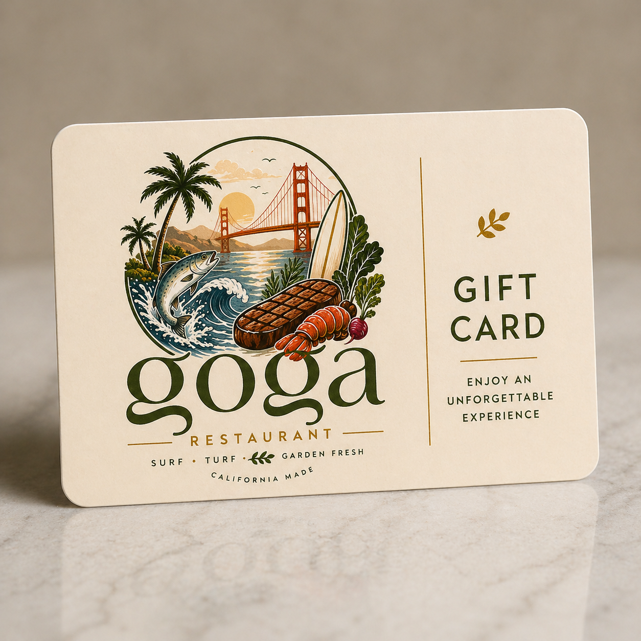 Goga Restaurant Gift Certificate